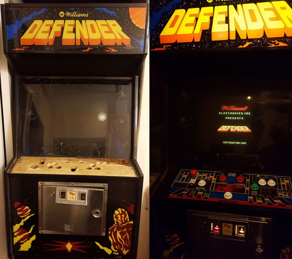 Defender before and after.